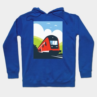 Red train Hoodie